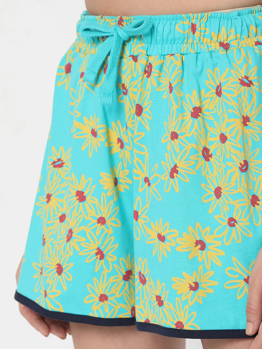 Blue Tank Top & Shorts Night Suit Set - Image 7
