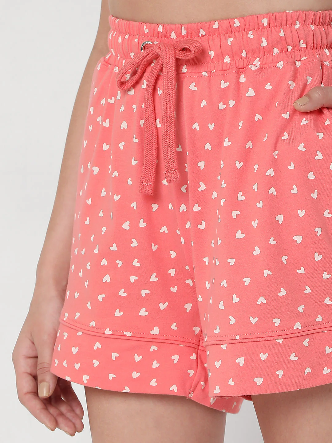 Pink Printed Shirt & Shorts Night Suit Set - Image 7