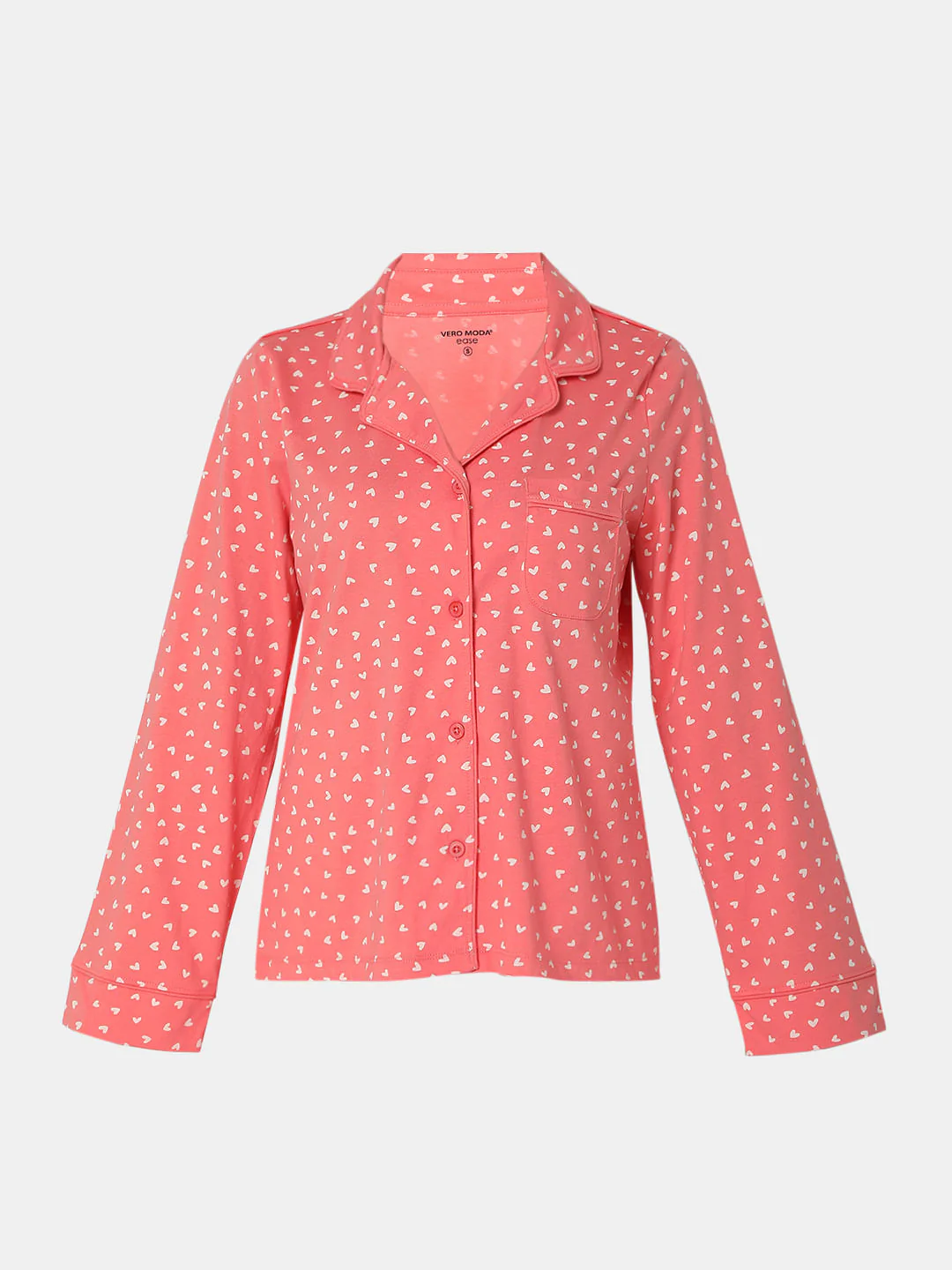 Pink Printed Shirt & Shorts Night Suit Set - Image 9