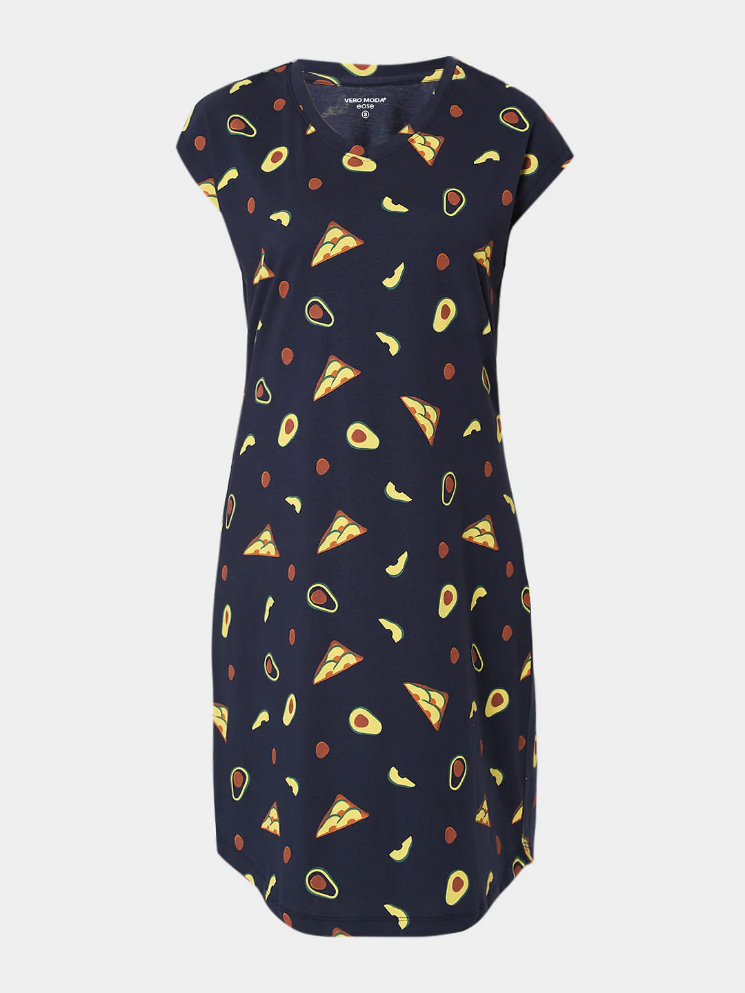 Blue Printed Night Dress - Image 7