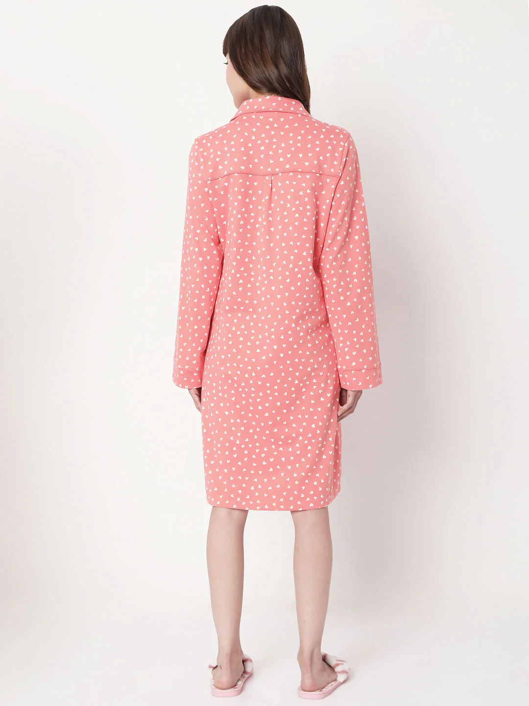 Pink Printed Night Dress - Image 5