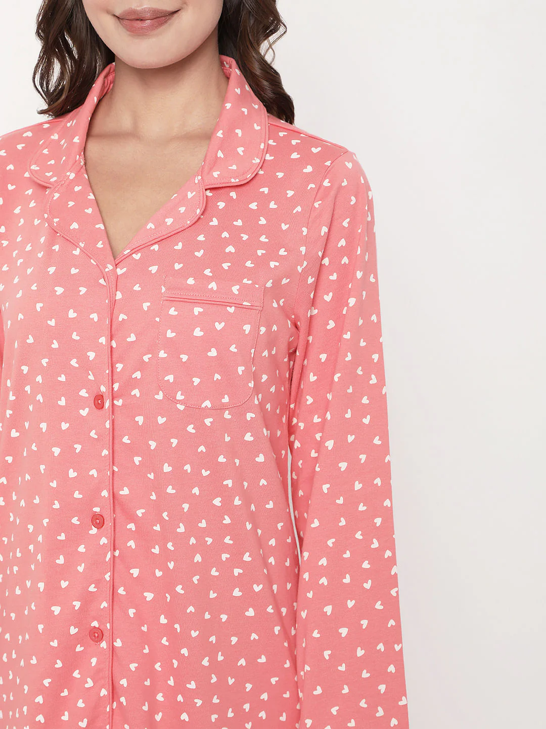 Pink Printed Night Dress - Image 6