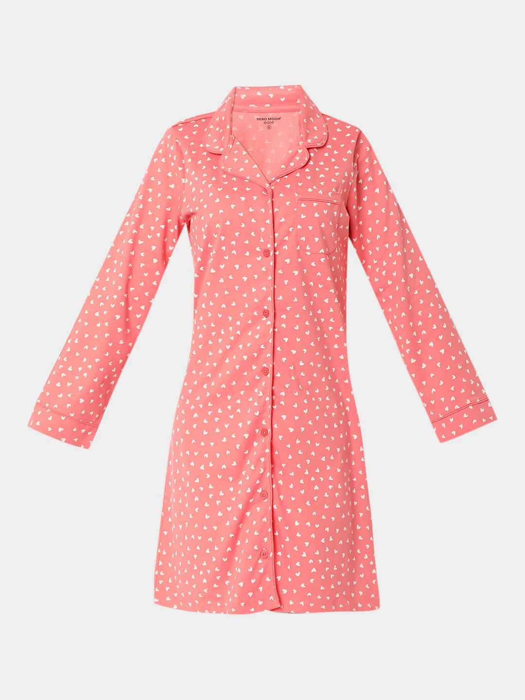 Pink Printed Night Dress - Image 7