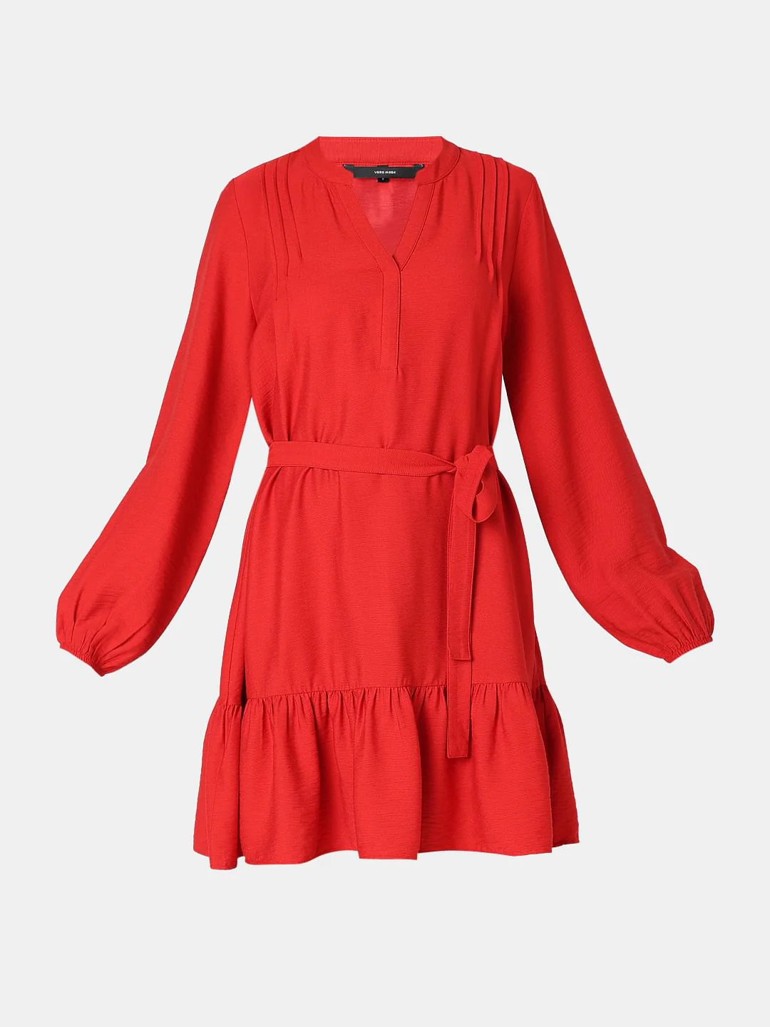 Red Belted Short Dress - Image 7