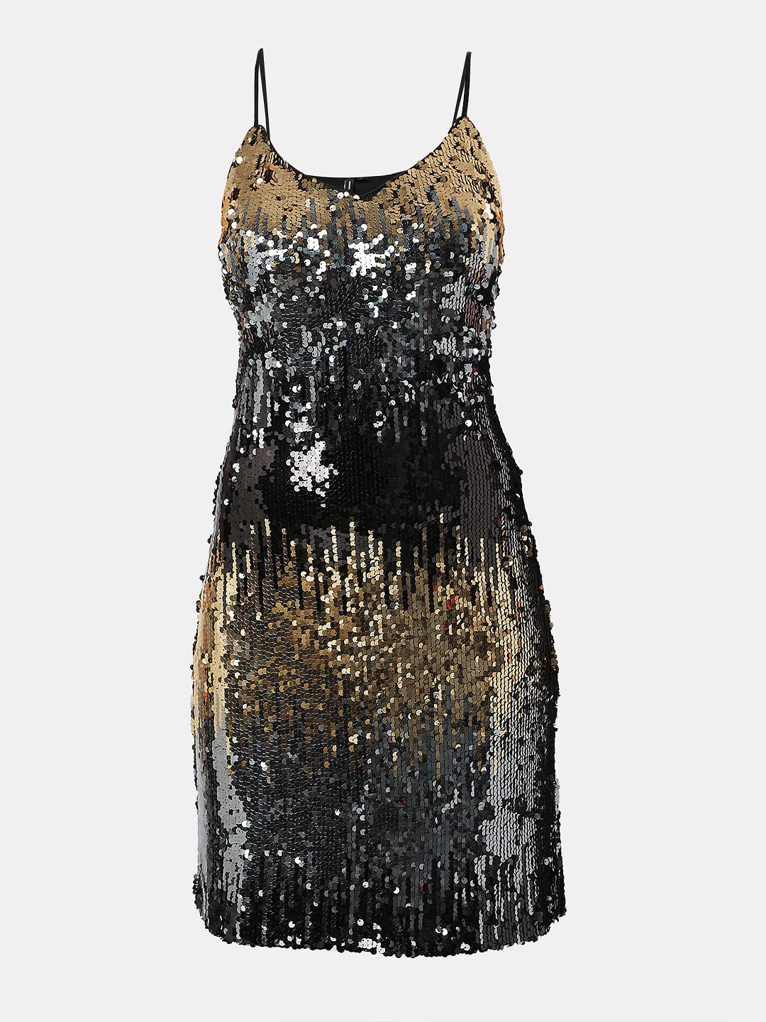 Black Ombre Sequined Dress - Image 7