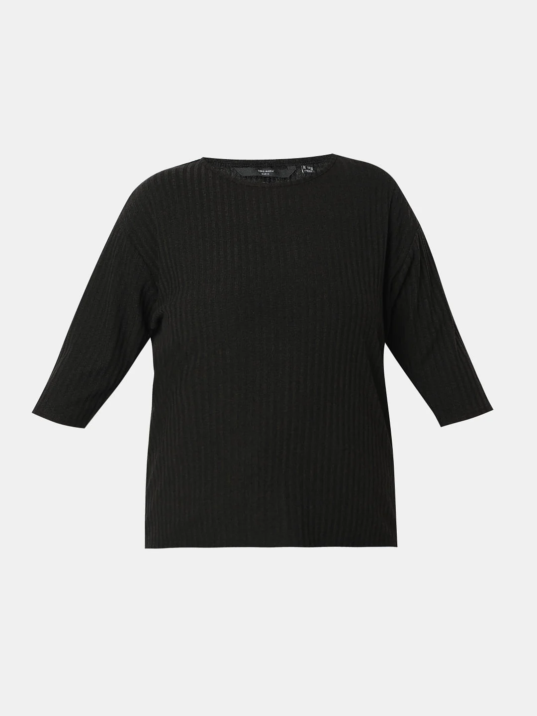 Curve Black Round Neck Top - Image 7