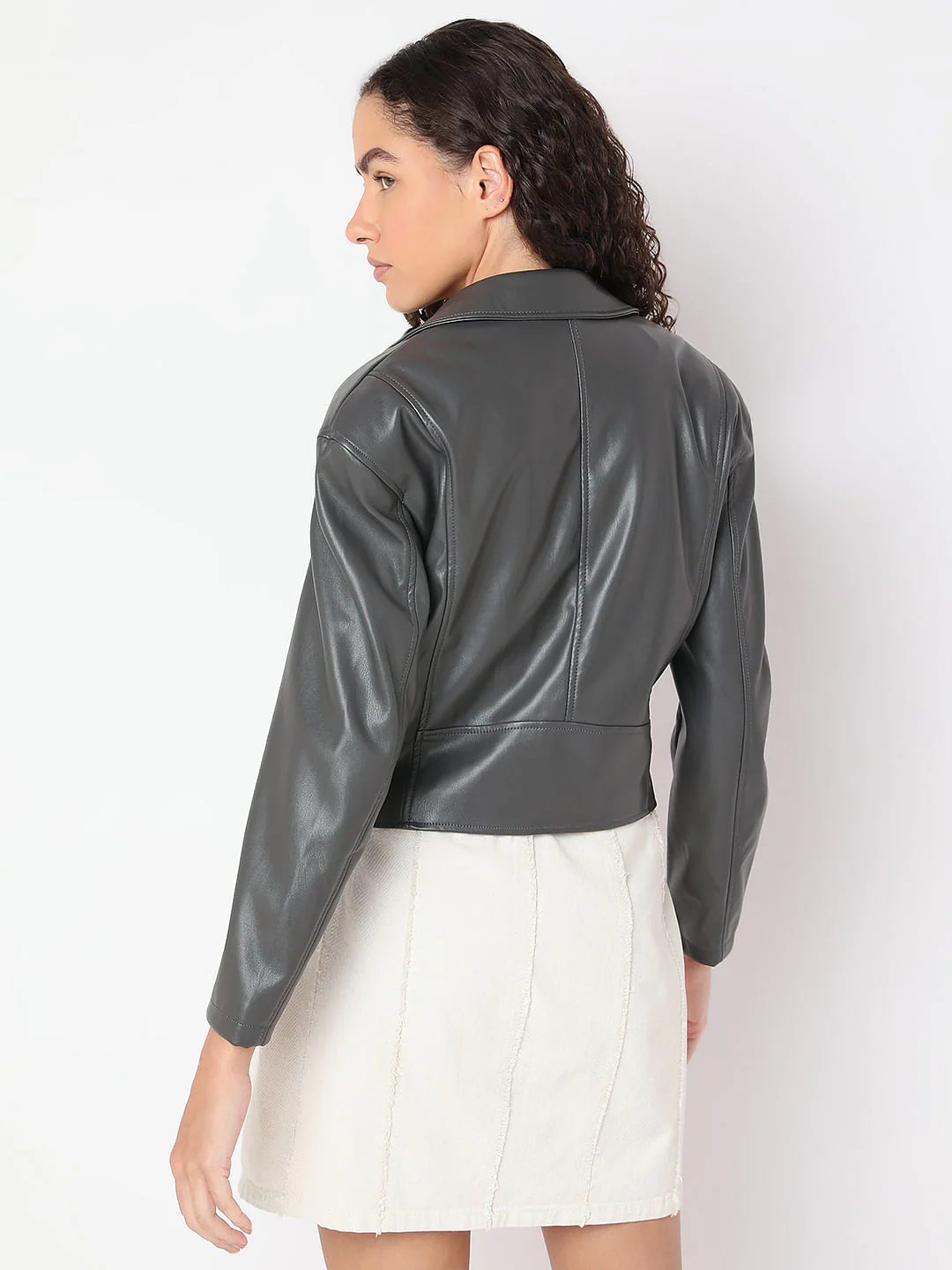 Grey Biker Jacket - Image 4
