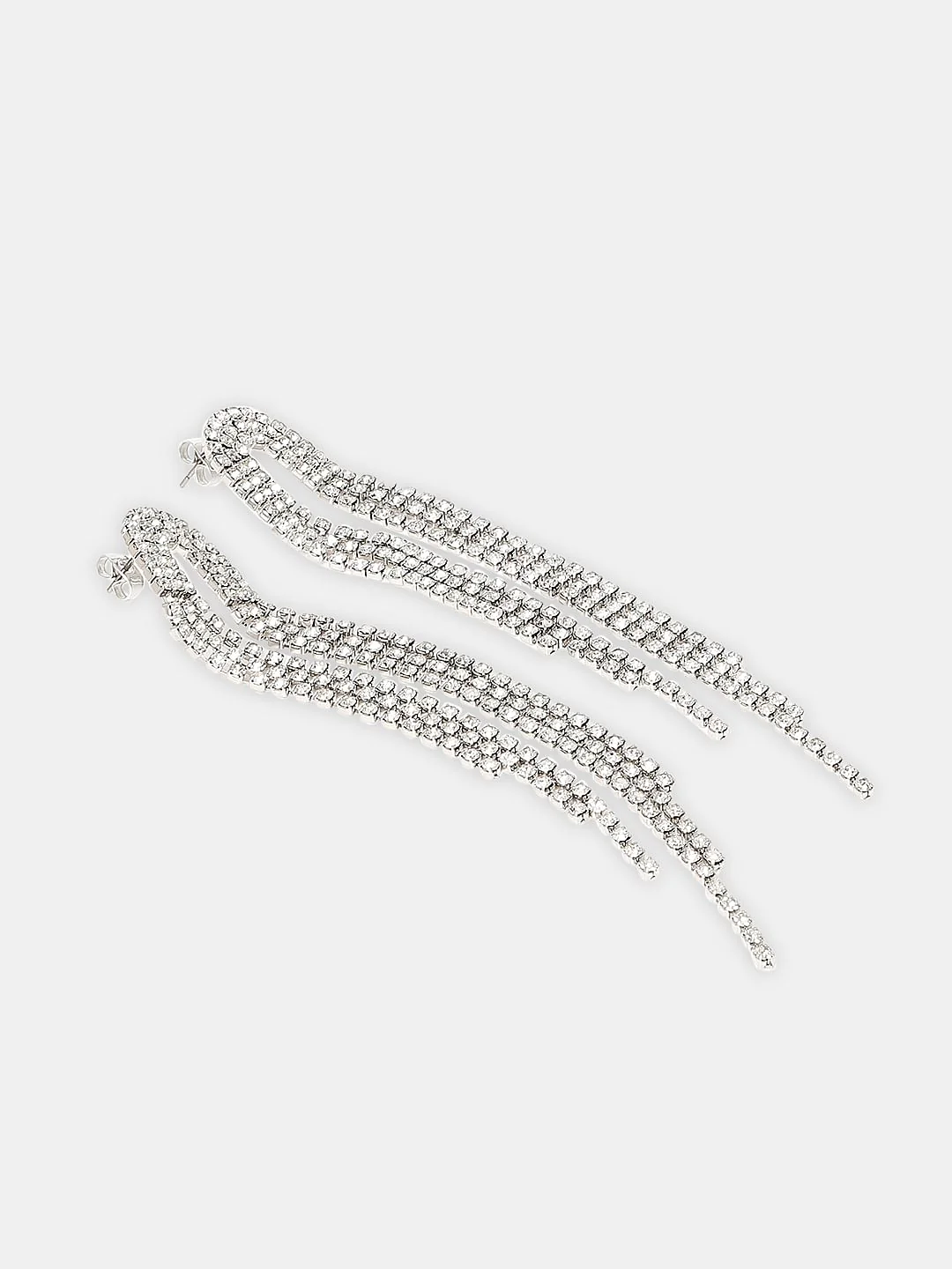Silver Rhinestone Earring - Image 3