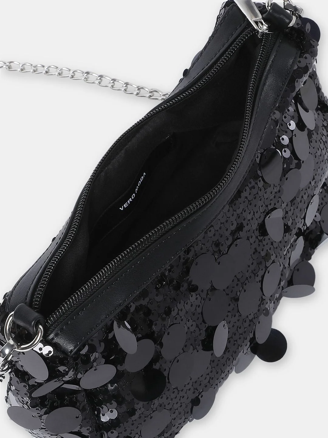 Black Sequin Crossbody Bag - Image 5