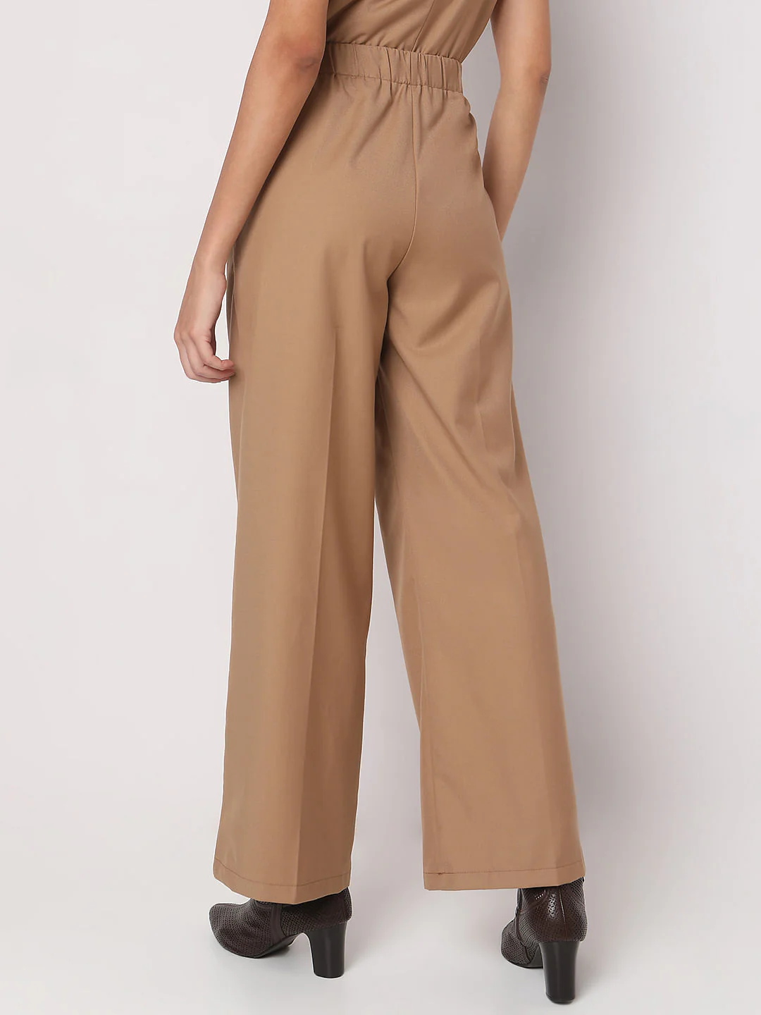 Beige Wide Leg Pant - Image 4