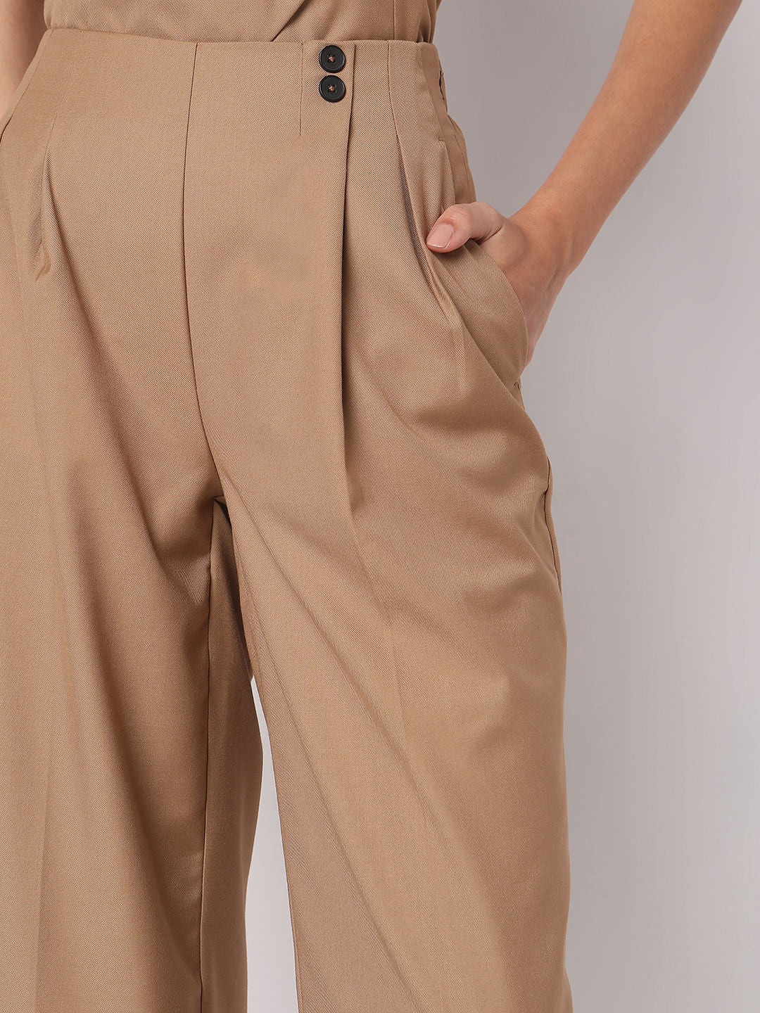 Beige Wide Leg Pant - Image 6