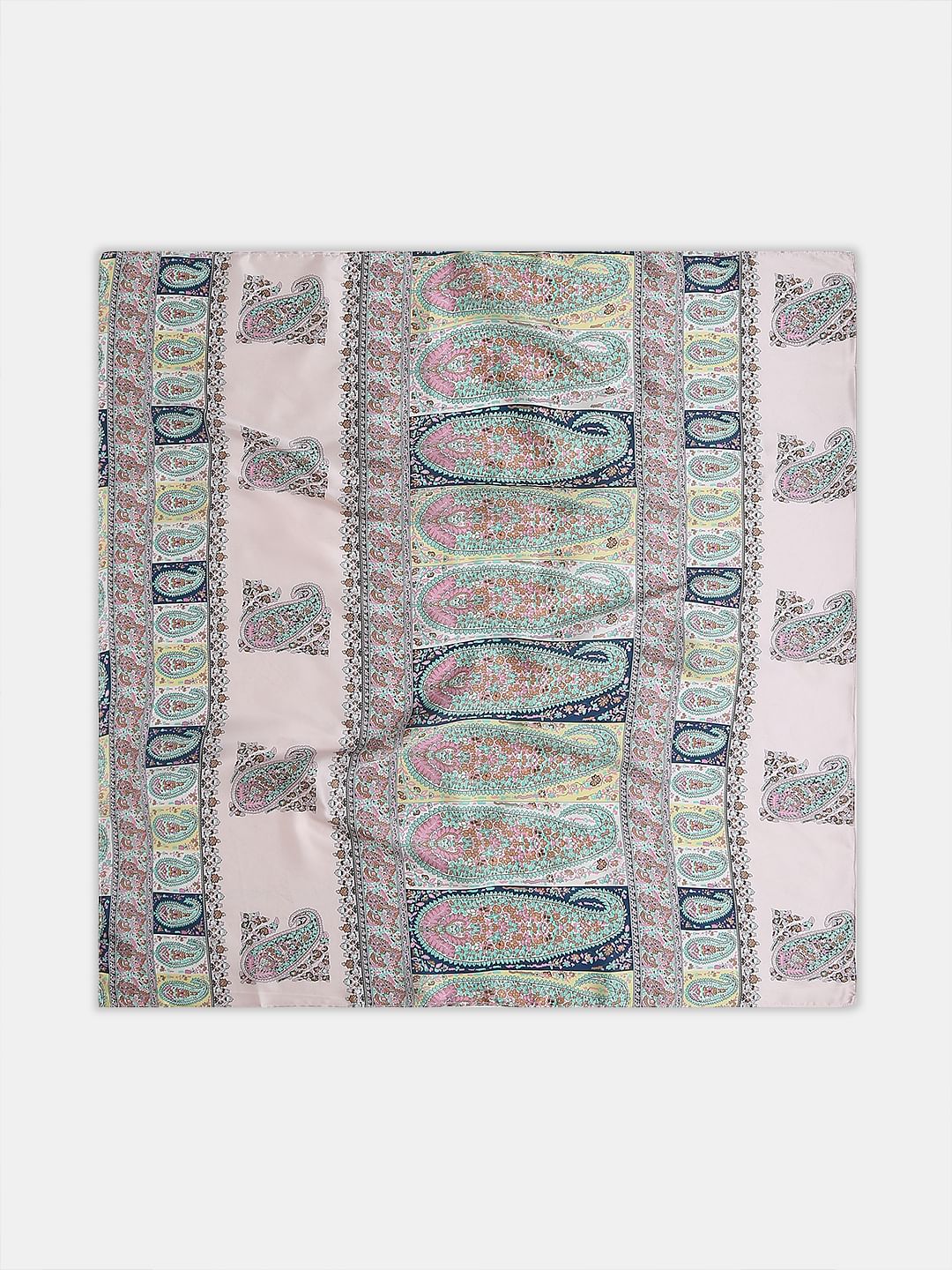 Light Pink Paisley Print Scarf - Image 3