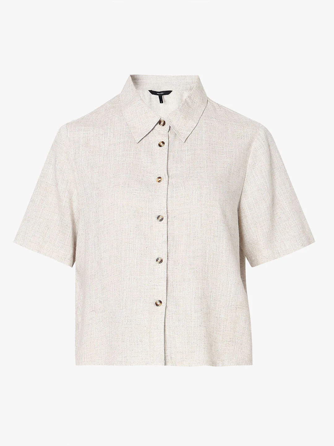 Vero Moa Beige Linen Co-Ord Set Shirt - Image 7