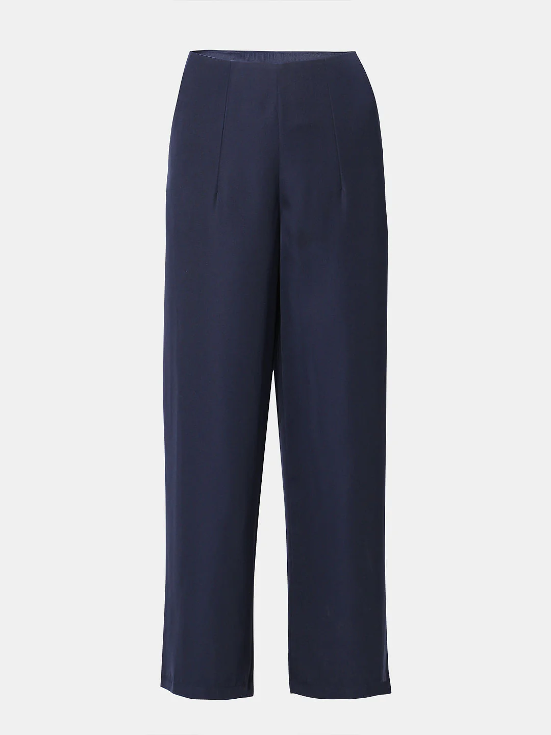 Navy Blue High Rise Straight Fit Pants - Image 7
