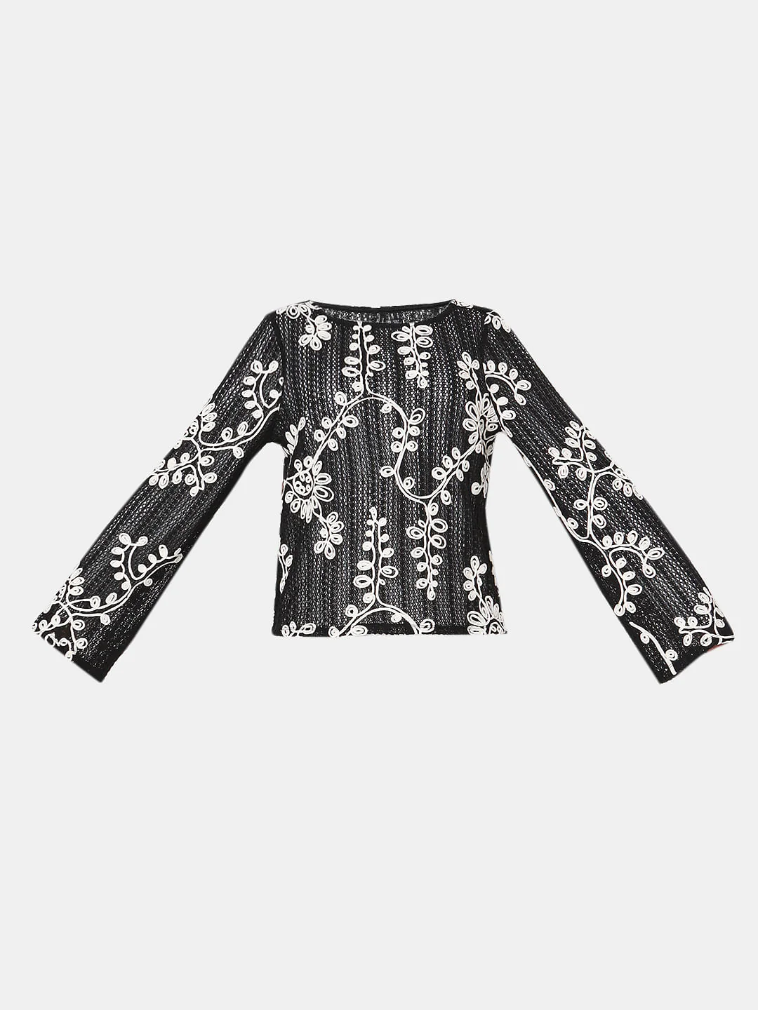Black Embroidered Co-Ord Set Top - Image 7