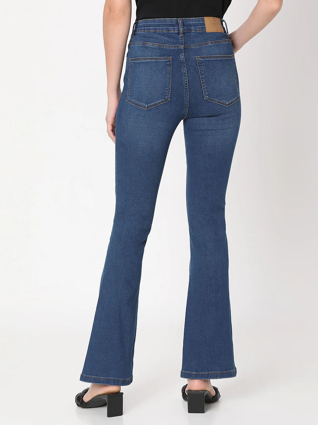 Blue High Rise Petra Bootcut Jeans - Image 4