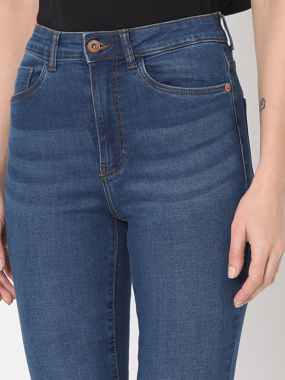 Blue High Rise Petra Bootcut Jeans - Image 8
