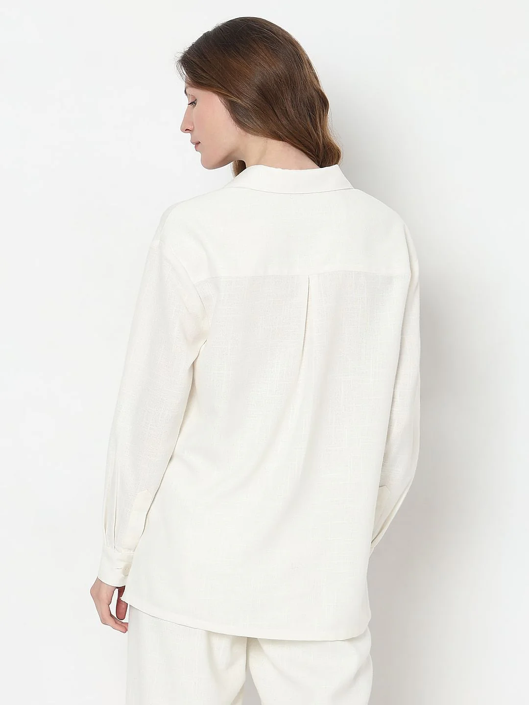 White Floral Co-Ord Set Shirt - Image 4