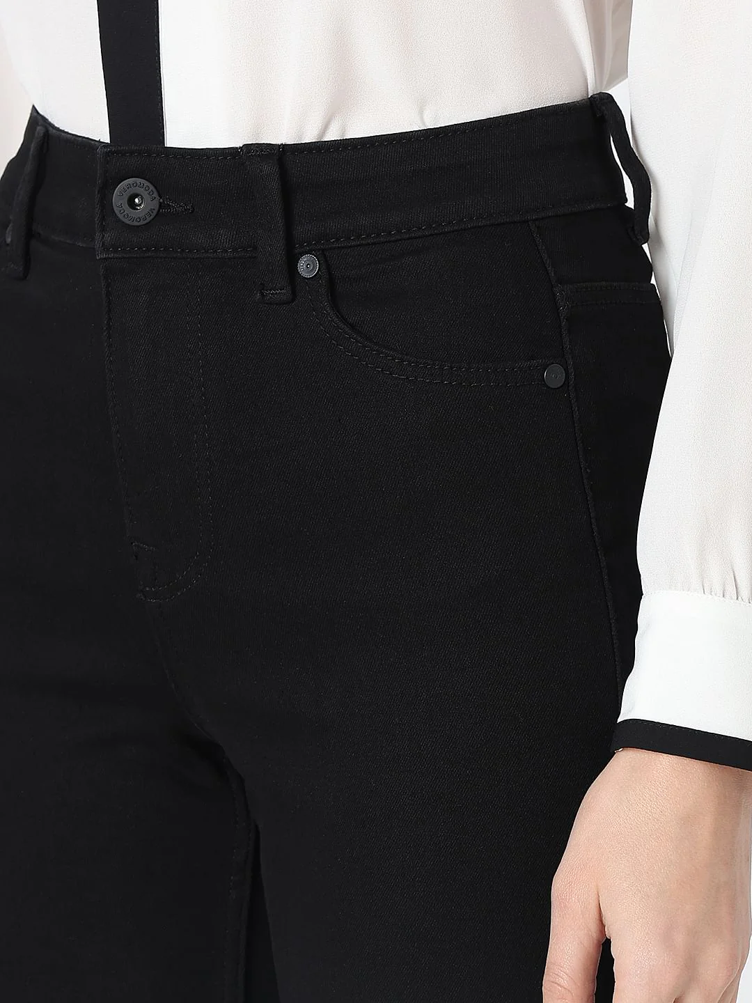 Black Mid Rise Wendy Skinny Fit Jeans - Image 8