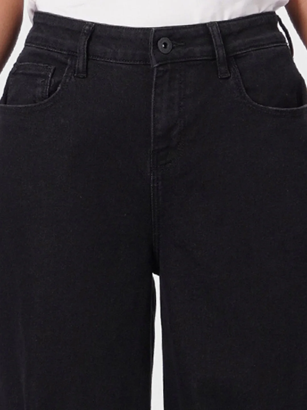Black Zoey Wide-Leg Jeans - Image 5