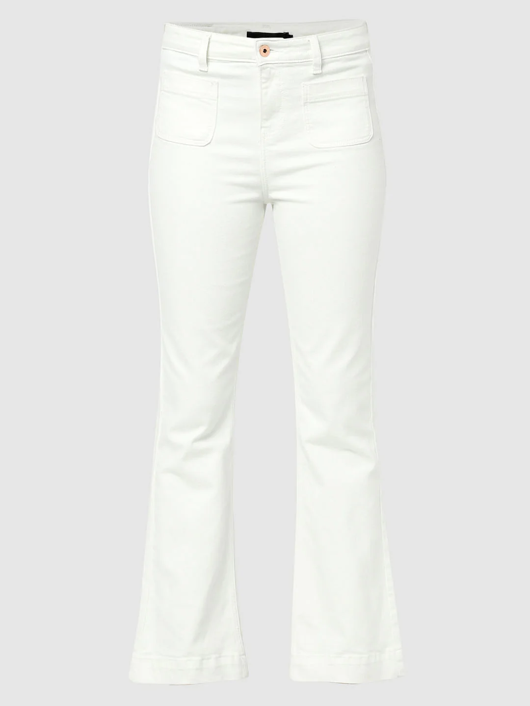 White Plain Coloured Jeans - Image 6