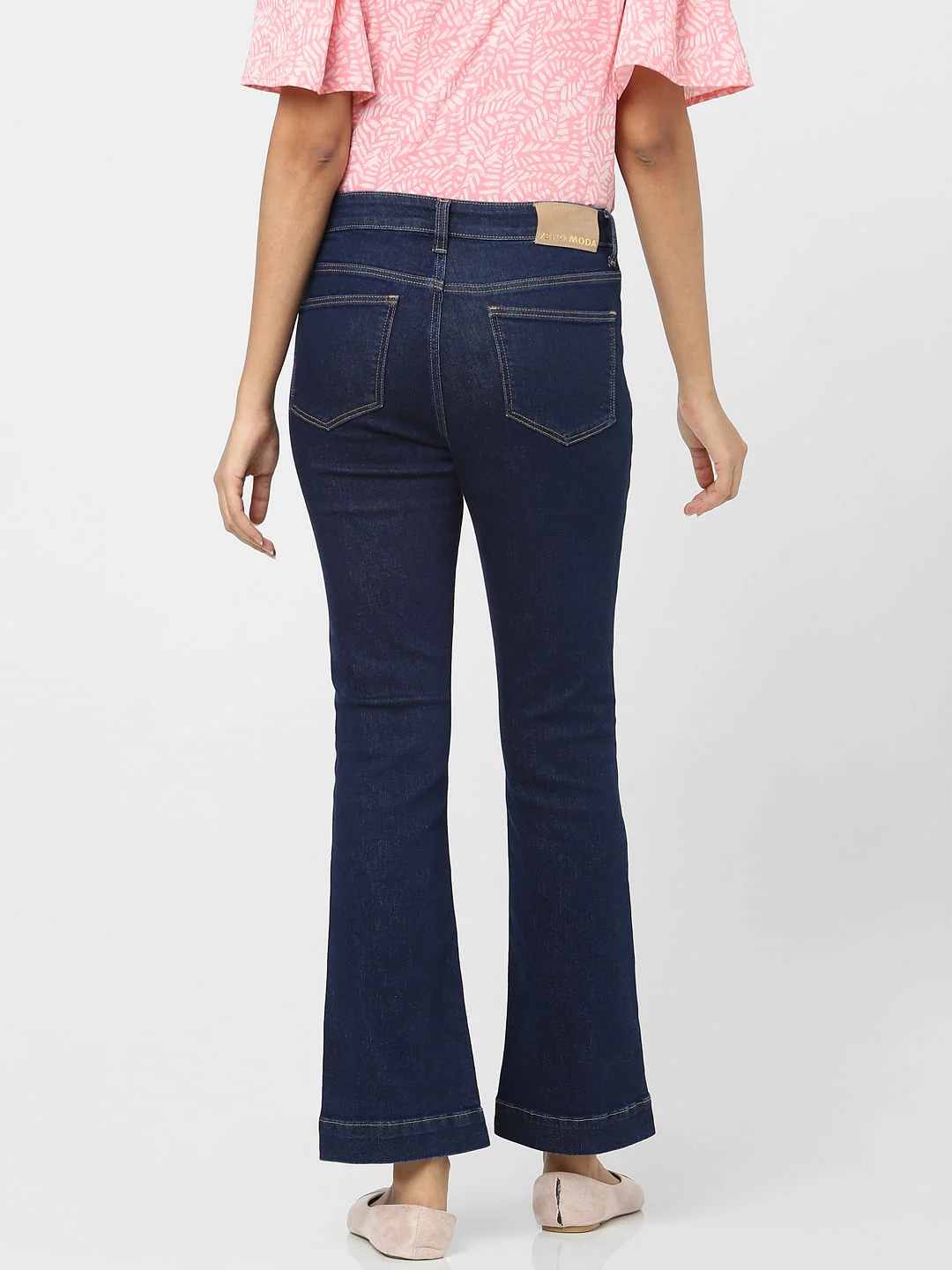 Dark Blue Mid Rise Petra Bootcut Jeans - Image 3