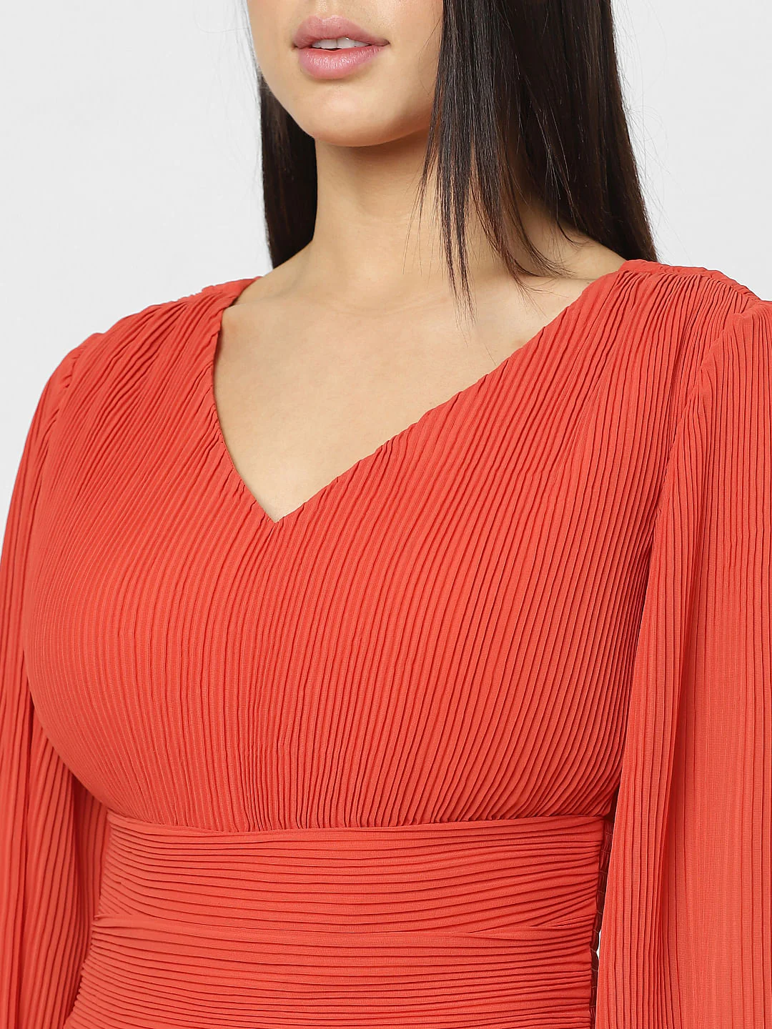 Orange Pleated Top - Image 5
