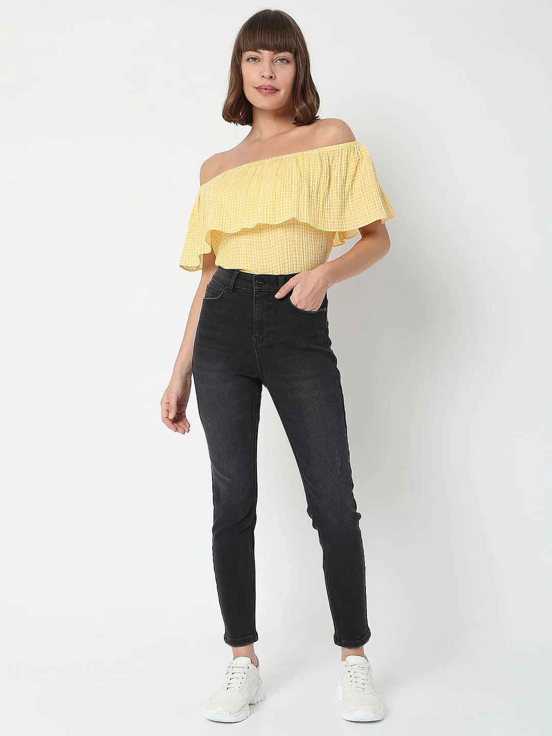 Black Mid Rise Faded Wendy Skinny Jeans - Image 6
