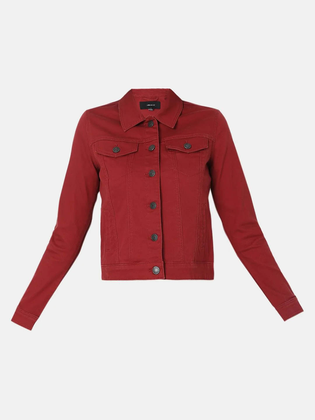 Maroon Denim Jacket - Image 7