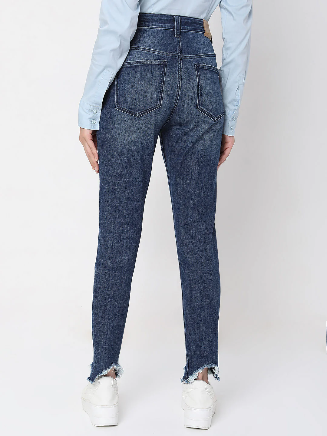 Black High Rise Distressed Wendy Skinny Jeans - Image 4