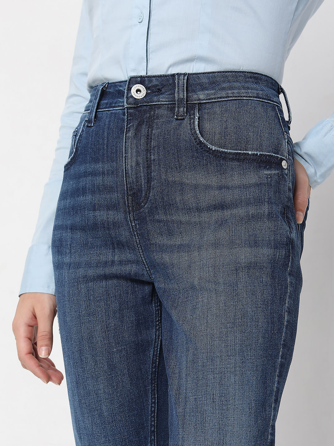 Black High Rise Distressed Wendy Skinny Jeans - Image 5