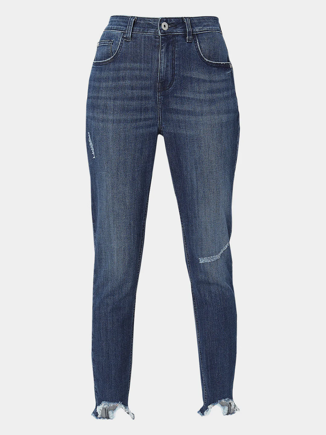 Black High Rise Distressed Wendy Skinny Jeans - Image 7