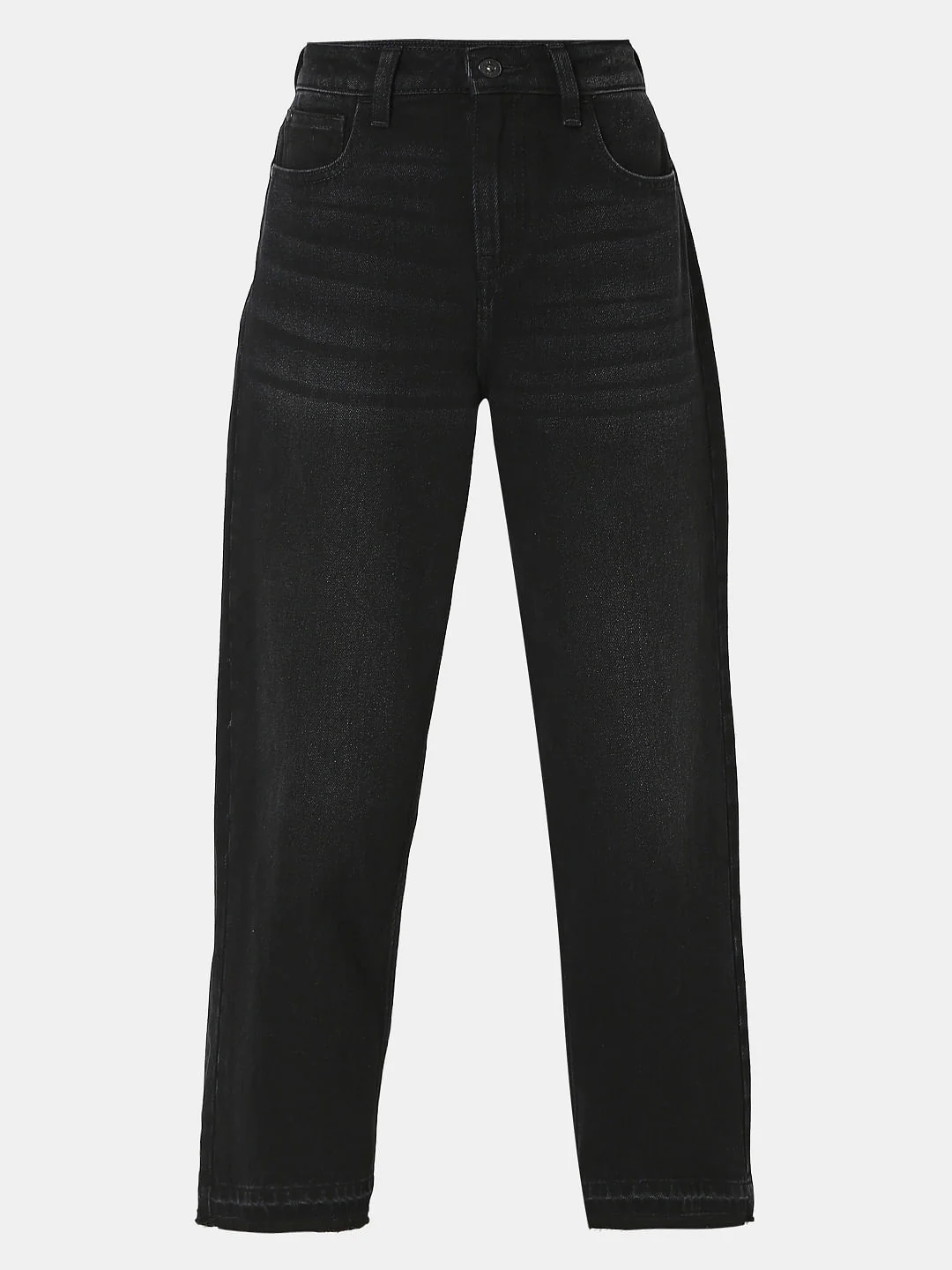 Black High Rise Wide Leg Jeans - Image 7