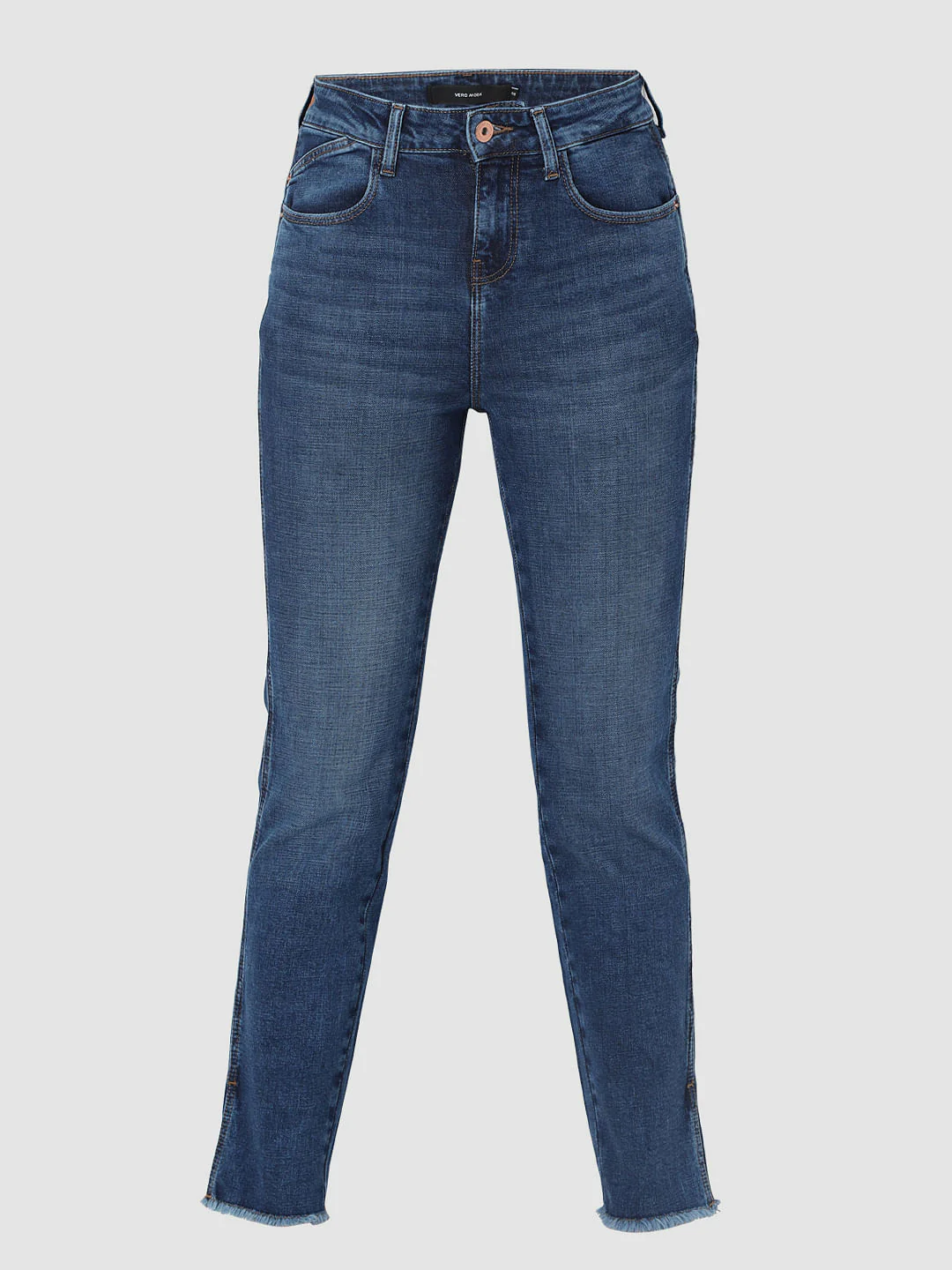 Blue High Rise Jade Straight Fit Jeans - Image 7