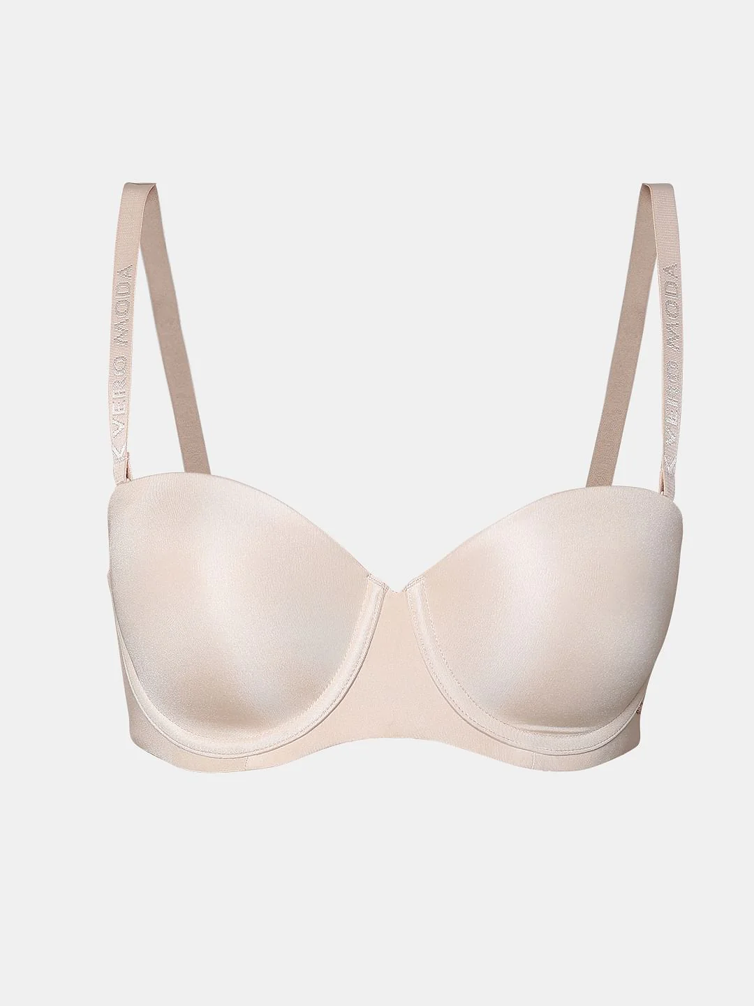 Beige Lightly Lined Strapless Bra - Image 7