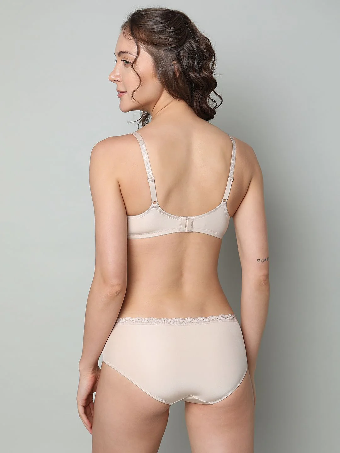 Beige Under-Wired Padded T-Shirt Bra - Image 4