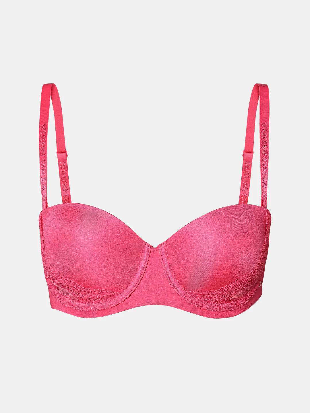 Pink Lace Lightly Lined Strapless Bra - Image 7