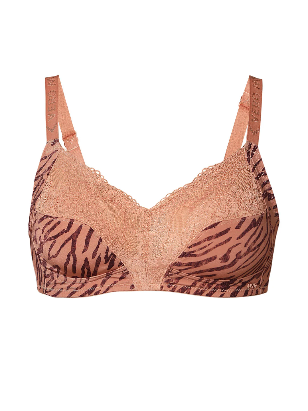 Intimates Brown Printed Non-Padded Full Coverage Bra - Image 7
