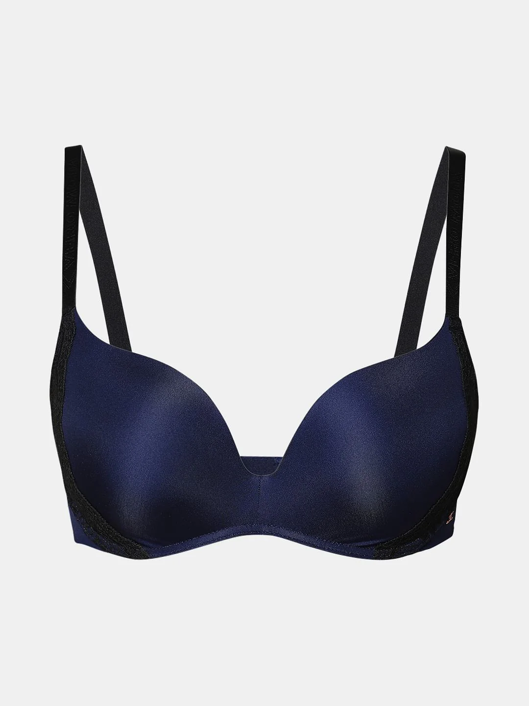 Blue Padded Semi Coverage Push-Up Bra - Image 7