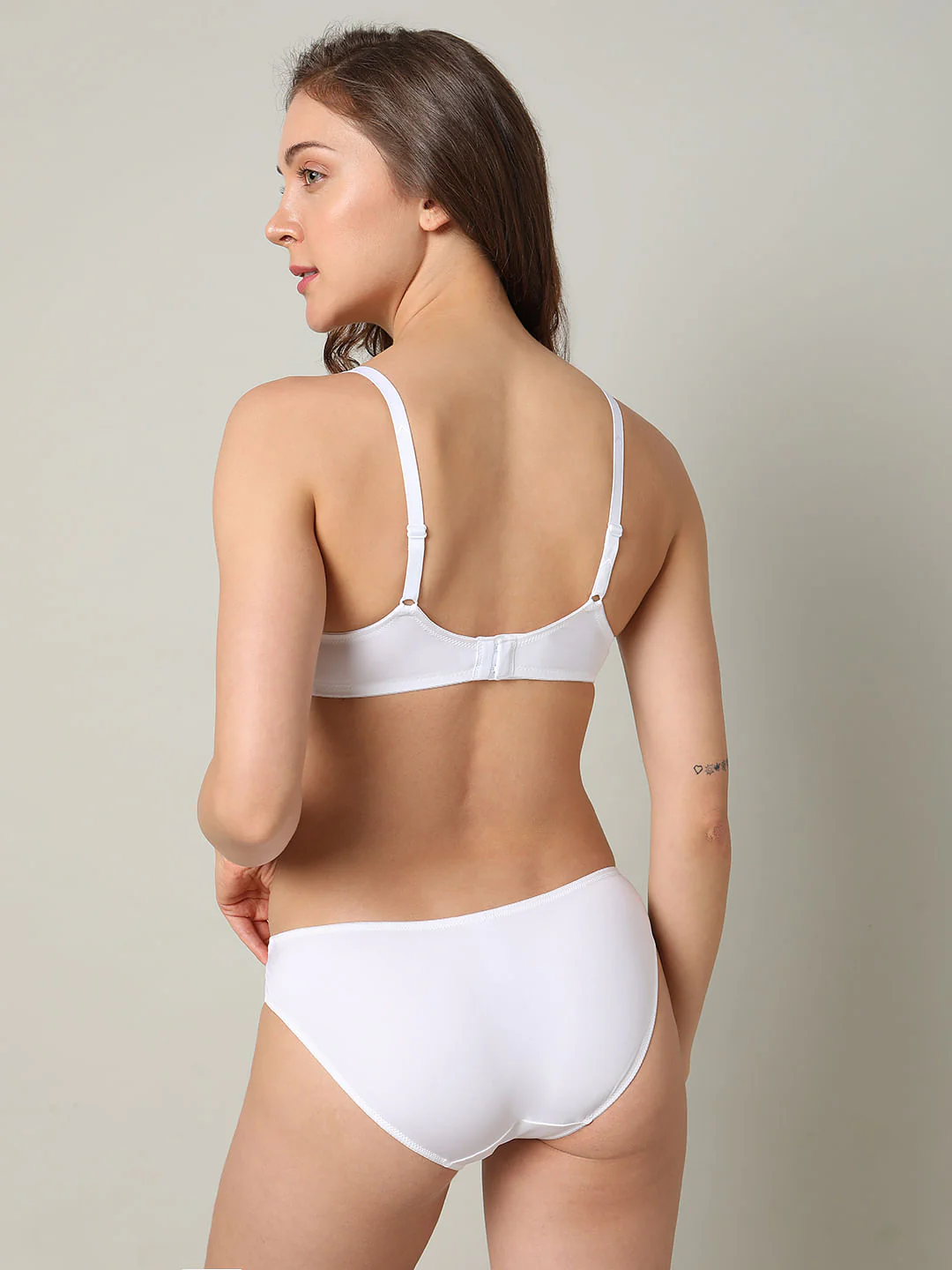 White Lace Padded T-Shirt Bra - Image 4