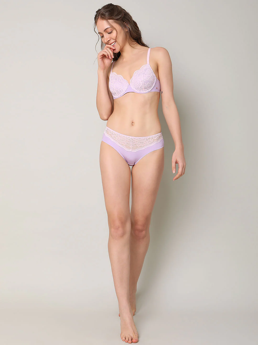 Lilac Lace Padded T-Shirt Bra - Image 5