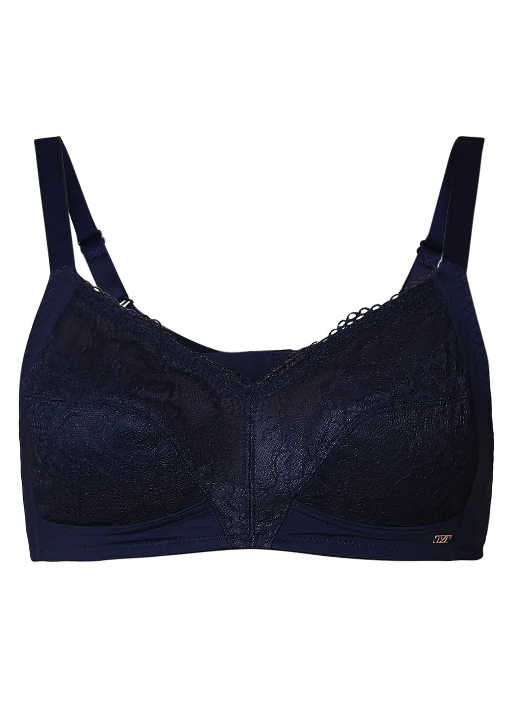Intimates Blue Lace Non-Padded Full Coverage Bra - Image 7