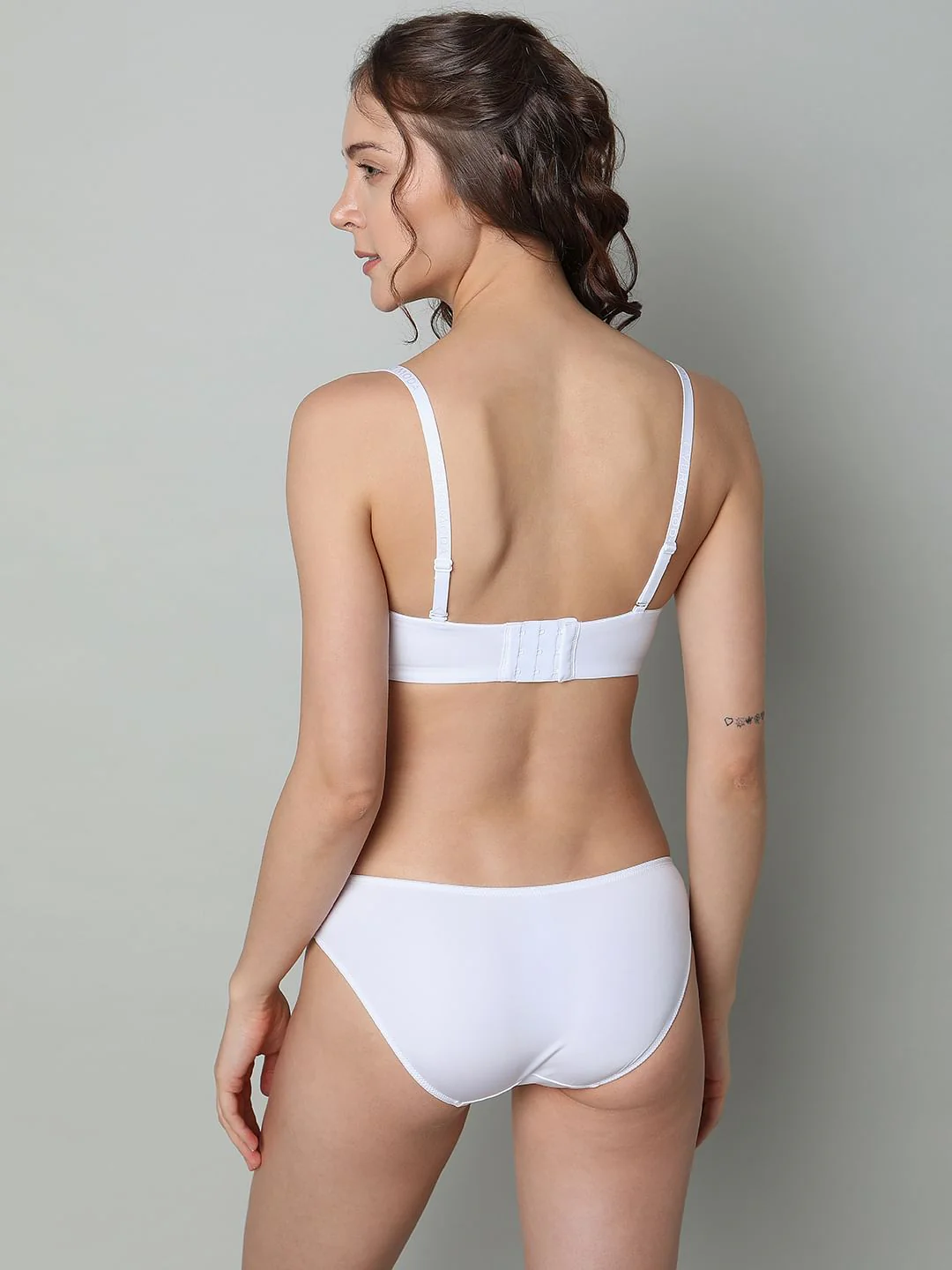 White Lace Lightly Lined Strapless Bra - Image 4