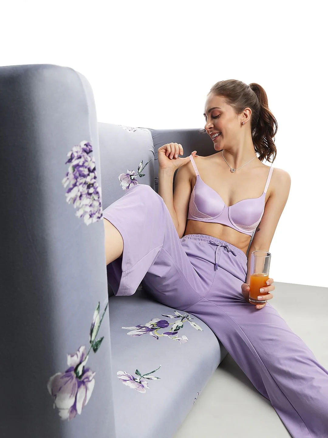 Intimates Lavender Padded Non-Wired T-Shirt Bra