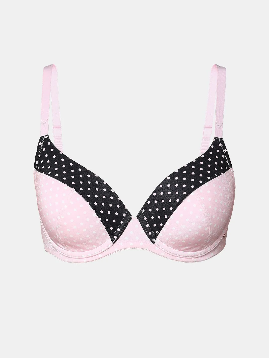Pink Polka Dot Padded T-Shirt Bra - Image 7