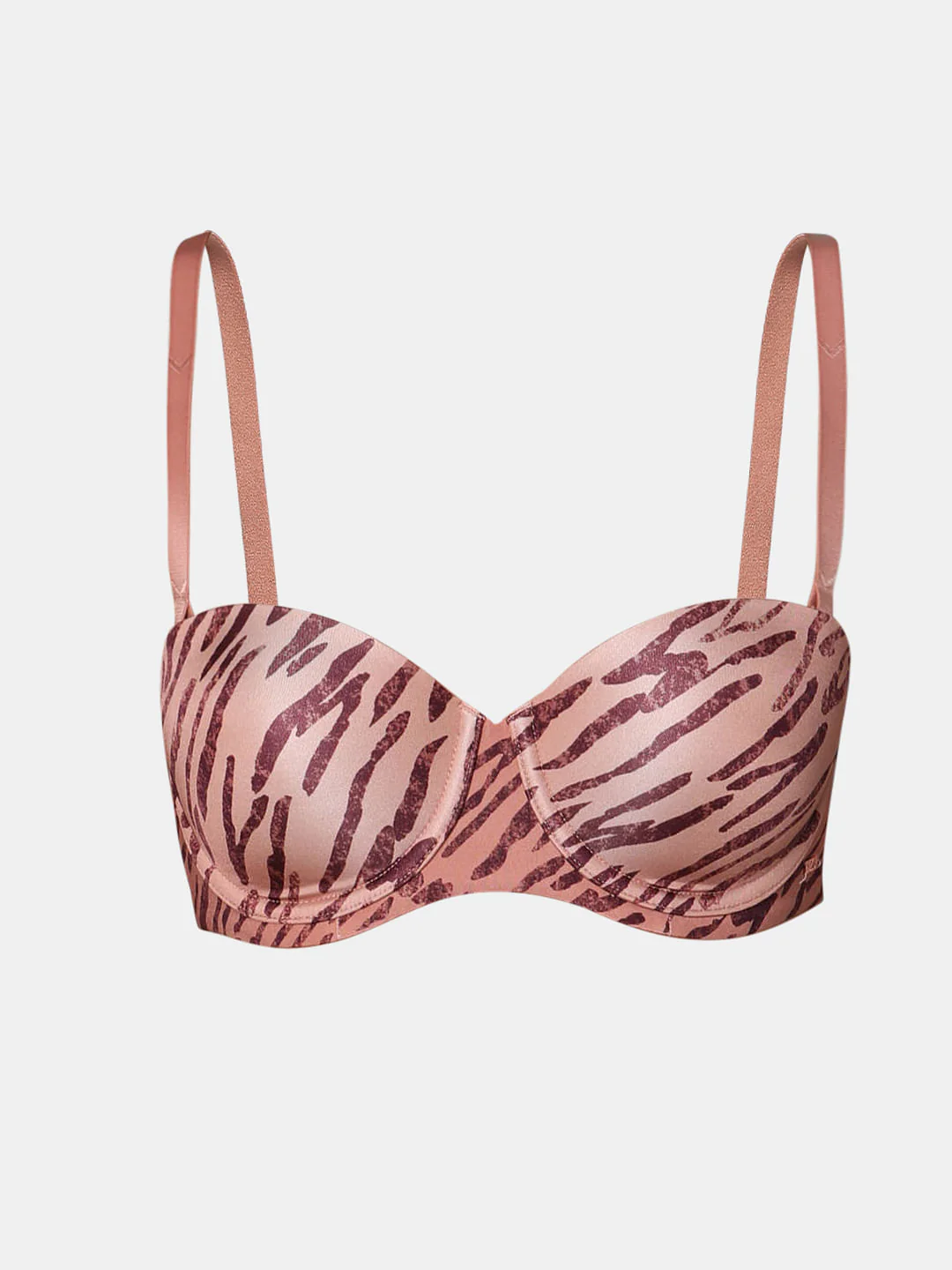 Brown Animal Print Padded T-Shirt Bra - Image 7