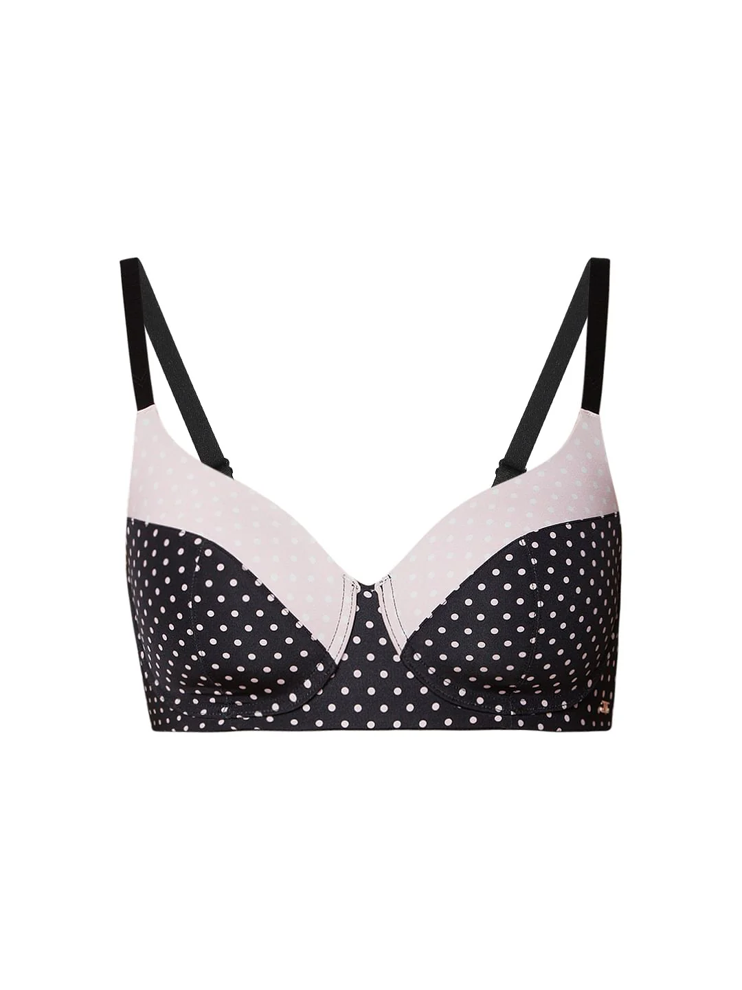 Intimates Black Polka Dot Padded T-Shirt Bra - Image 7