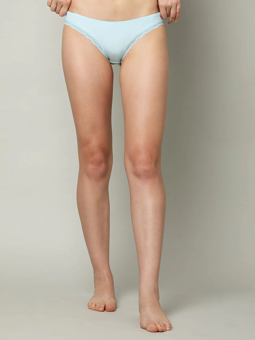 Intimates Light Blue Lace Detail Mini Briefs - Image 2