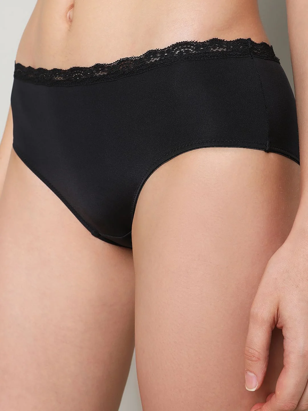 Black Lace Midi Briefs - Image 5