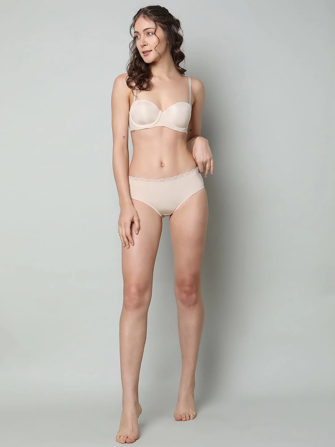 Beige Lace Midi Briefs - Image 6